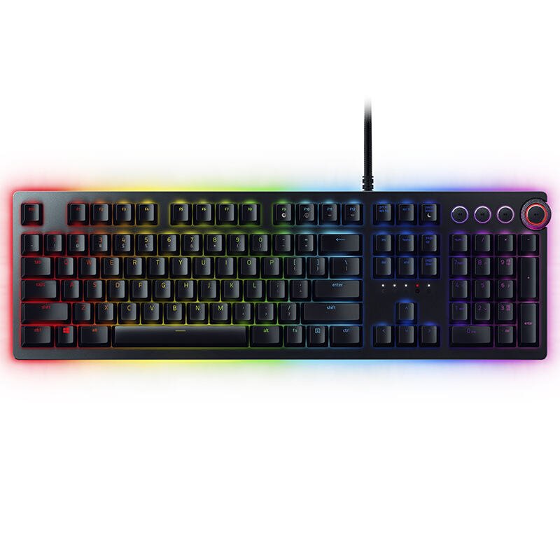 Razer Huntsman Elite 108 Keys RGB Symphony Optical Switch Wrist Support Wired Gaming Mechanical Keyboard