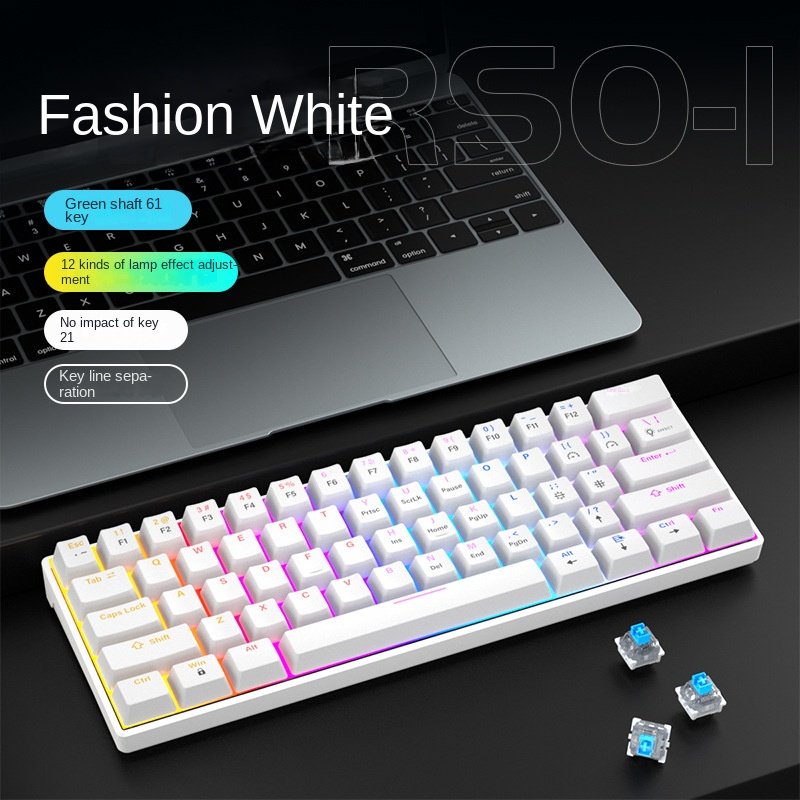 Green Switch Wired Gaming Mouse and Keyboard Combo RGB LED Backlight USB Interface Mechanical keyboard and mouse set