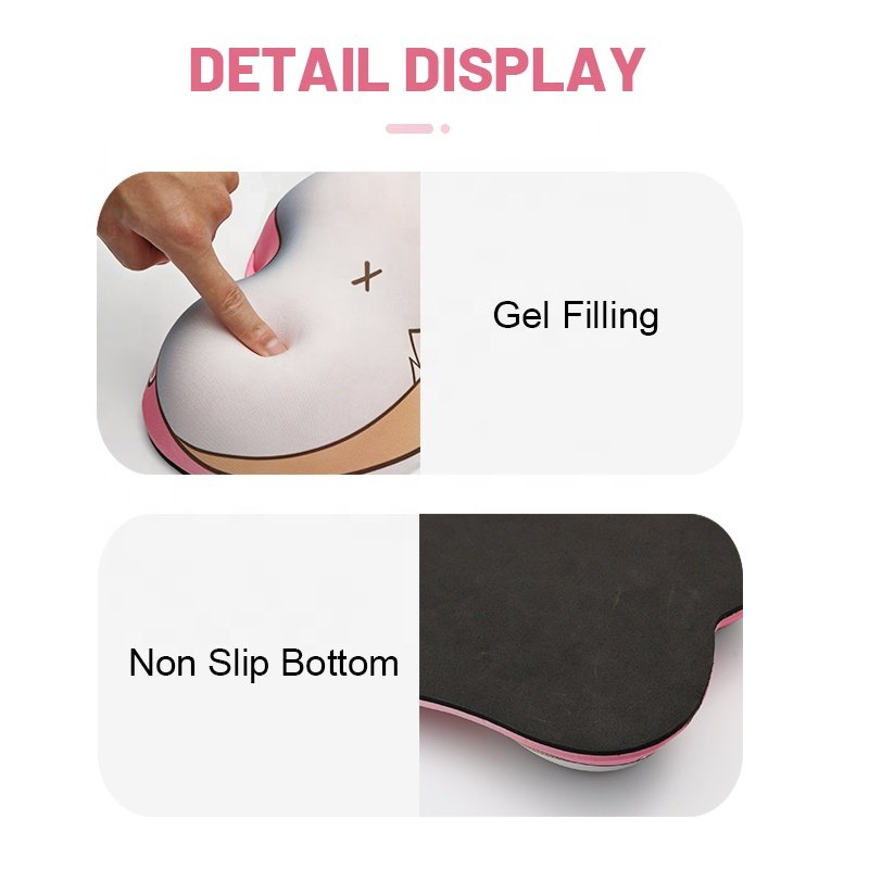 Gaming Mouse Pad Big Breast Boobs Soft Silicone 3D Gel Cartoon Custom Mouse Pad Anime Stock Protect Hand Wrist for Office Home