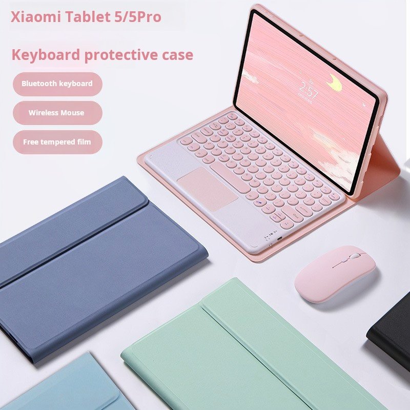 Applicable Lenovo Xiaoxin p11 Protective shell m10plus Bluetooth keyboard Xiaomi 5 Tablet leather case round parts cap touch