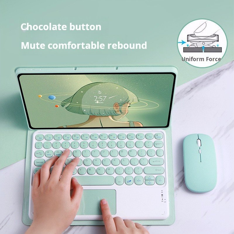 Applicable Lenovo Xiaoxin p11 Protective shell m10plus Bluetooth keyboard Xiaomi 5 Tablet leather case round parts cap touch