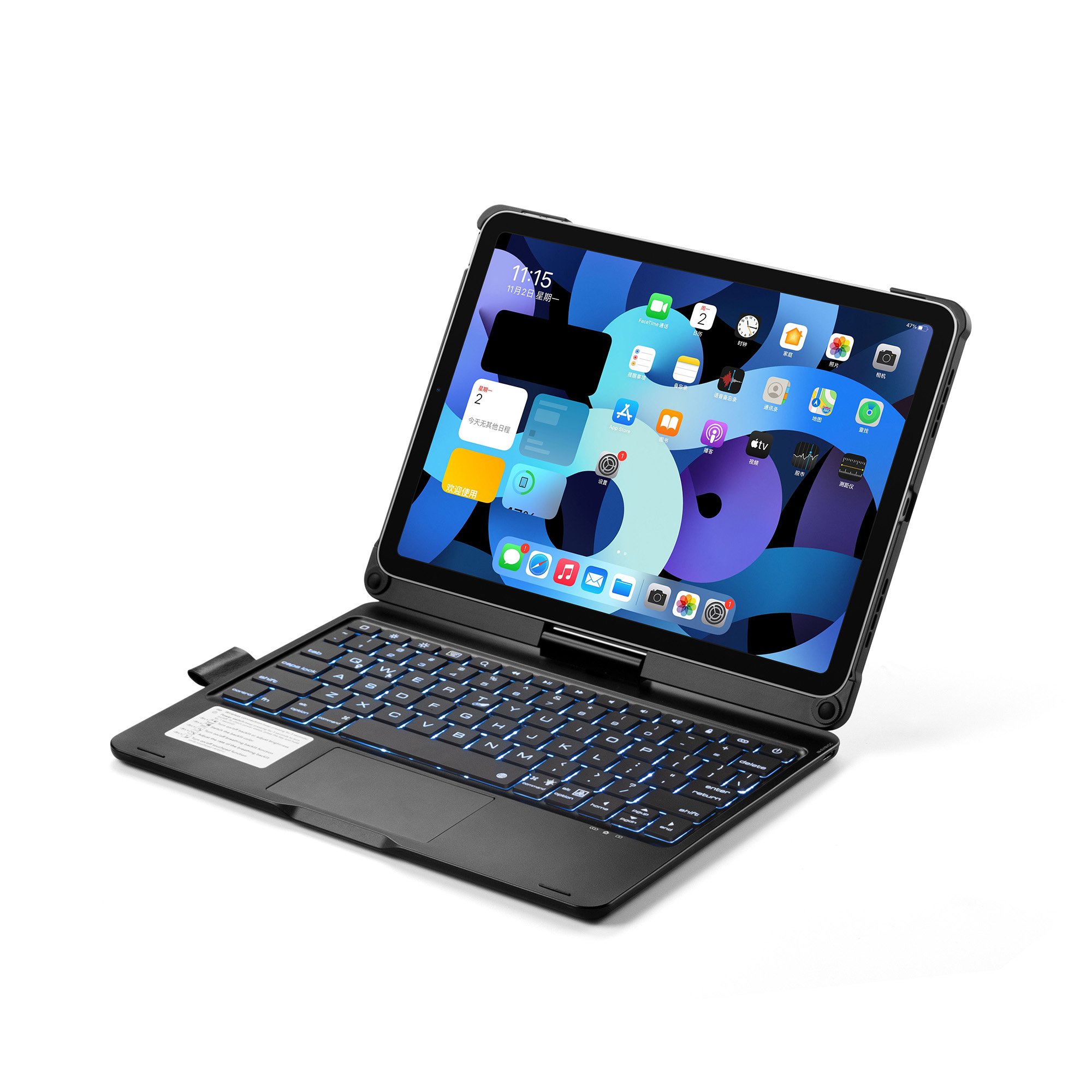 10.9 Inch Tablet Wireless Pu Leather Smart Keyboard Case 360 Degree Rotating Magic Magnetic Touch Keyboard For Ipad 10th Air 4