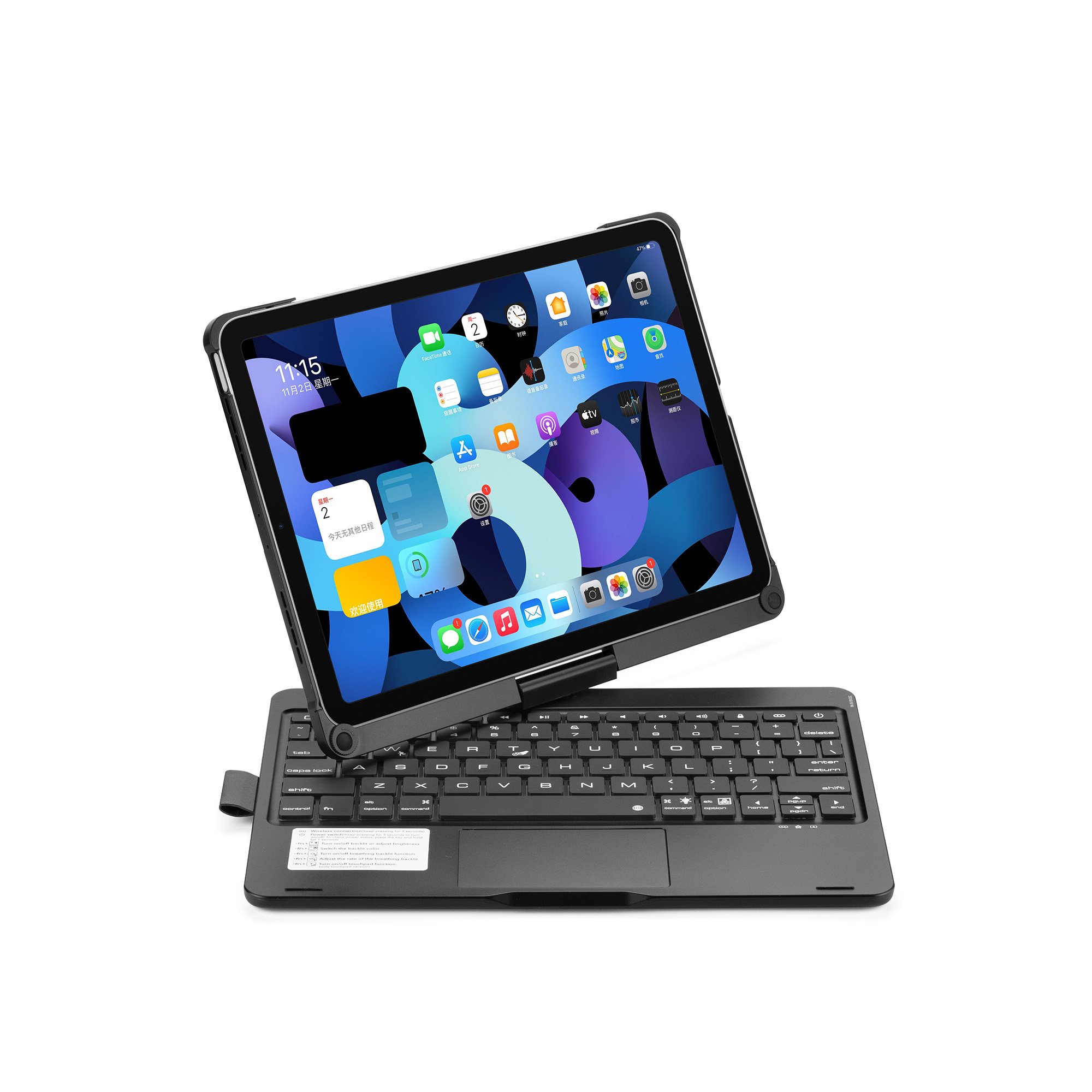 10.9 Inch Tablet Wireless Pu Leather Smart Keyboard Case 360 Degree Rotating Magic Magnetic Touch Keyboard For Ipad 10th Air 4