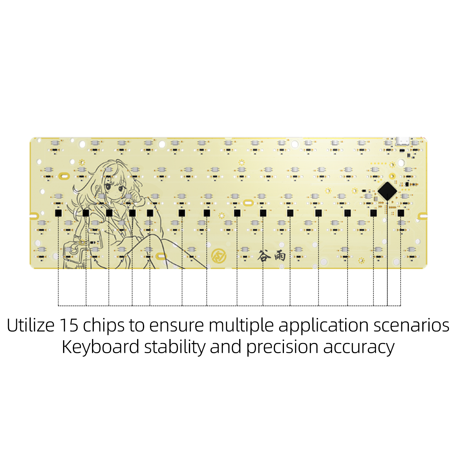 SIKAKEYB Castle HM66 Portable Design Hall Effect Switch Keyboard Customized 66Keys Wired Teclado For PC