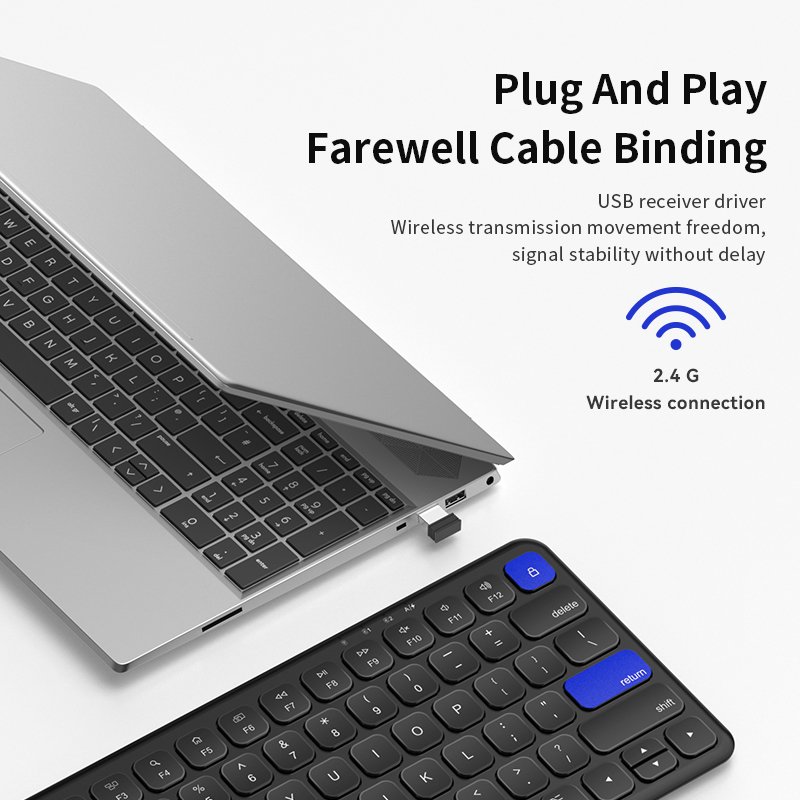 High Quality 78Keys Blue Switches Mechanical Gaming Bluetooth Keyboard for Gamer Laptop Tablet