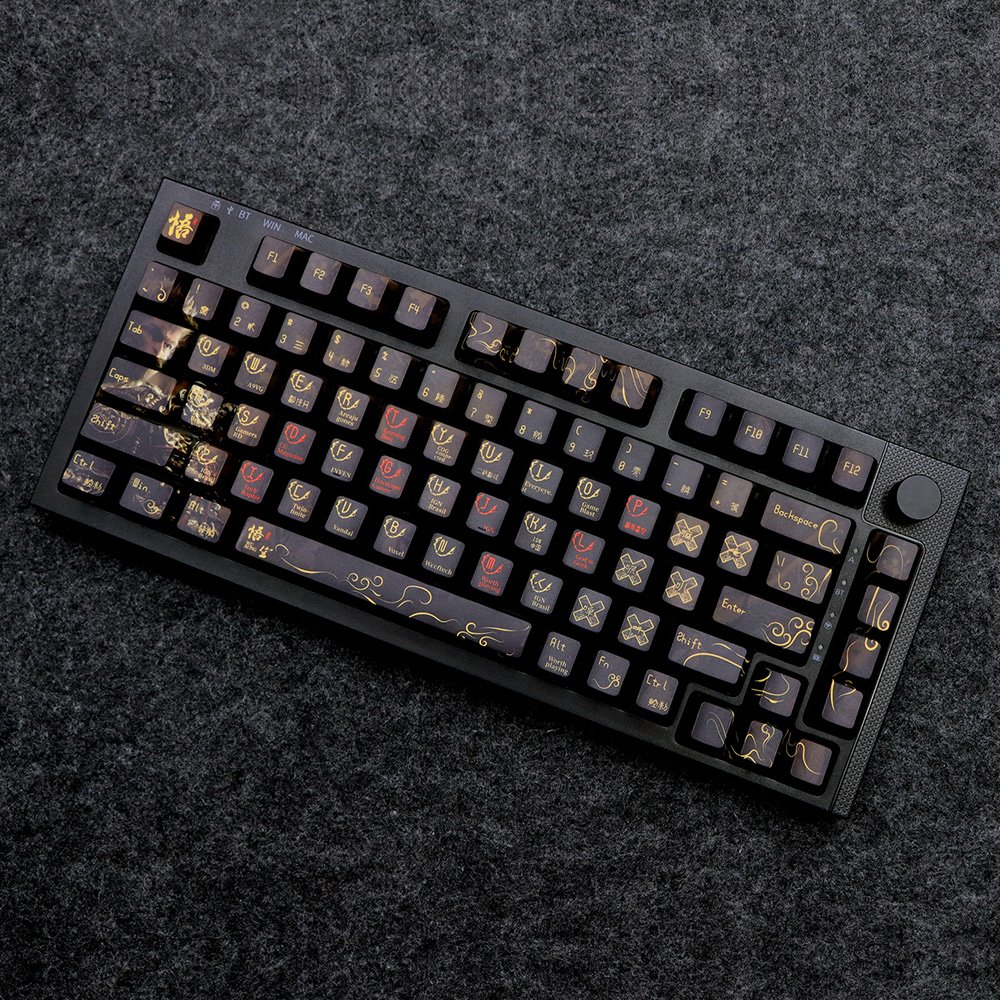 105 Keys Black Myth Wukong Keycap Cherry Profile PBT Dye Subbed Keycaps For Cherry MX Switches ANSI/ISO Mechanical Keyboards