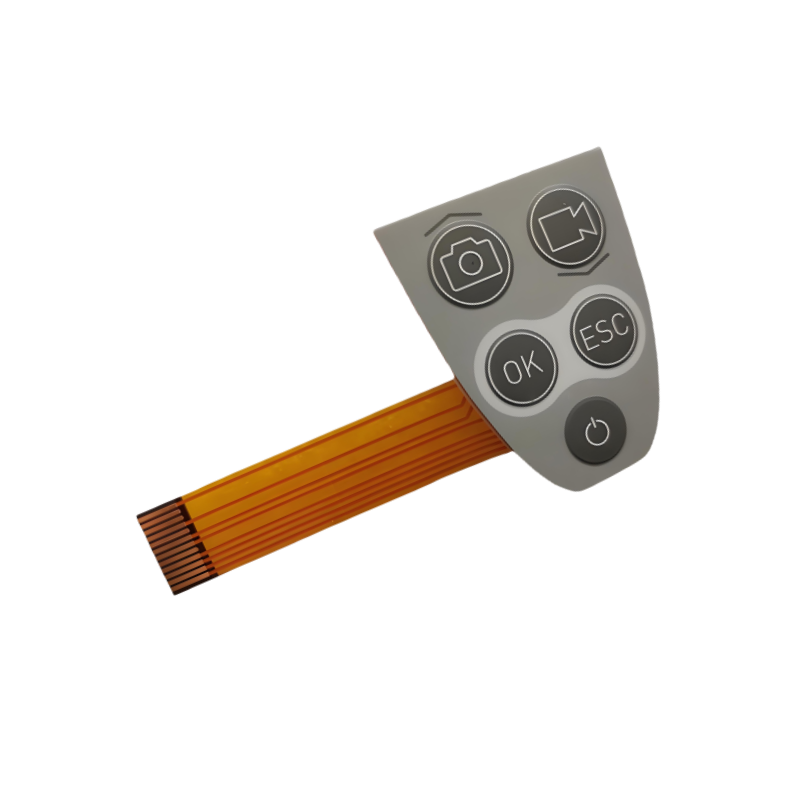 Custom Membrane Switches Inverter Film Switch Control Panels Embossed Button Keyboard Keypad Silicone Metal Material Flexible