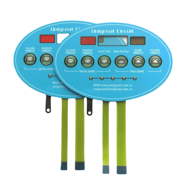 Custom Membrane Switches Inverter Film Switch Control Panels Embossed Button Keyboard Keypad Silicone Metal Material Flexible