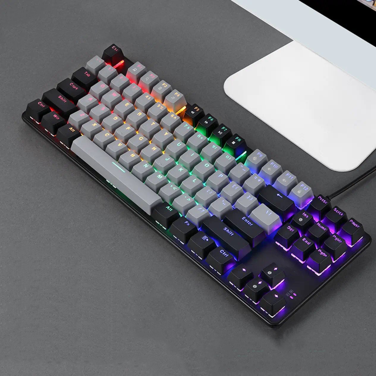 Wholesale Cheap Price 87 Keys Custom Diy Hot Swappable ABS USB Gaming Keyboards for Pc Computer