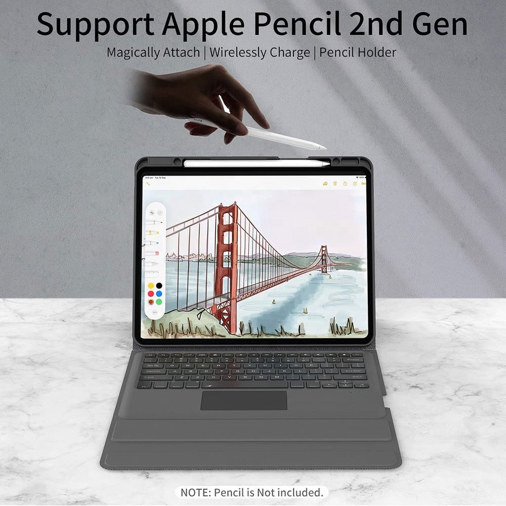 Combo Touch Keyboard Case with Trackpad for iPad Mini 6 6th 2021 8.3 inch RGB Backlit Pencil Slot Leather clavier teclado Cover