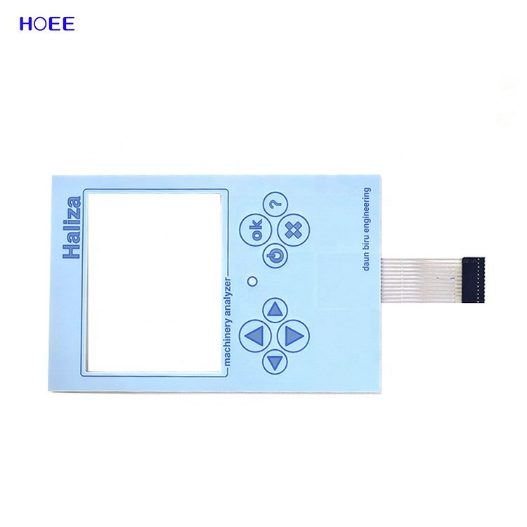 customized digital Printing UV resistant membrane switch keyboard Graphic Overlay with LED backlit