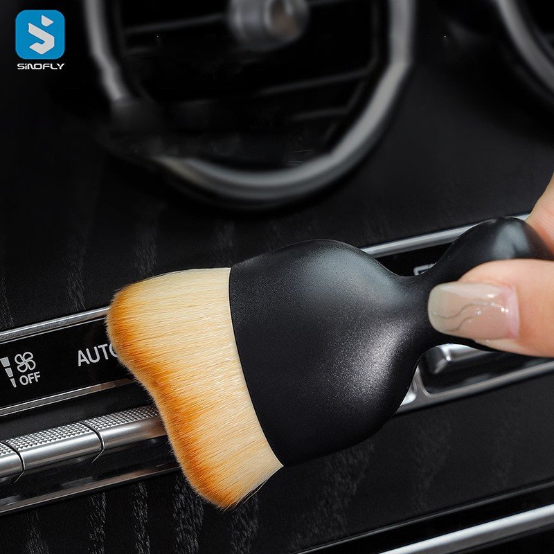 Car accessories Cleaning Soft Nylon Brushes Air Outlet Dashboard Detailing Brush with Cover Crevice Dust Removal Tools