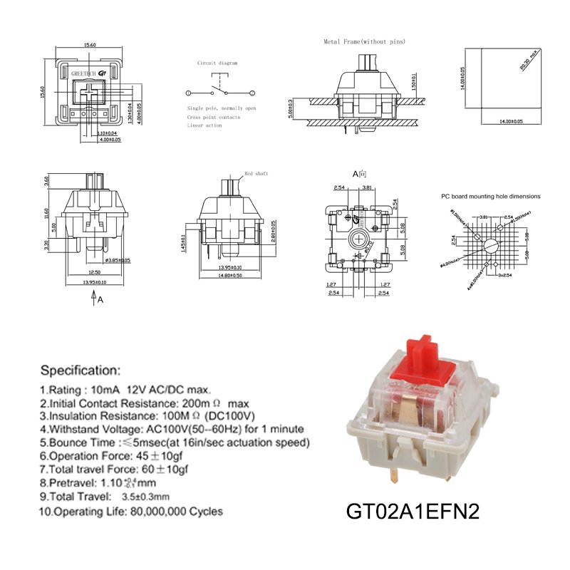 Compatible 104 60 Key 4 Colour Cherry MX Game RGB Red Mechanical Keyboard Switch