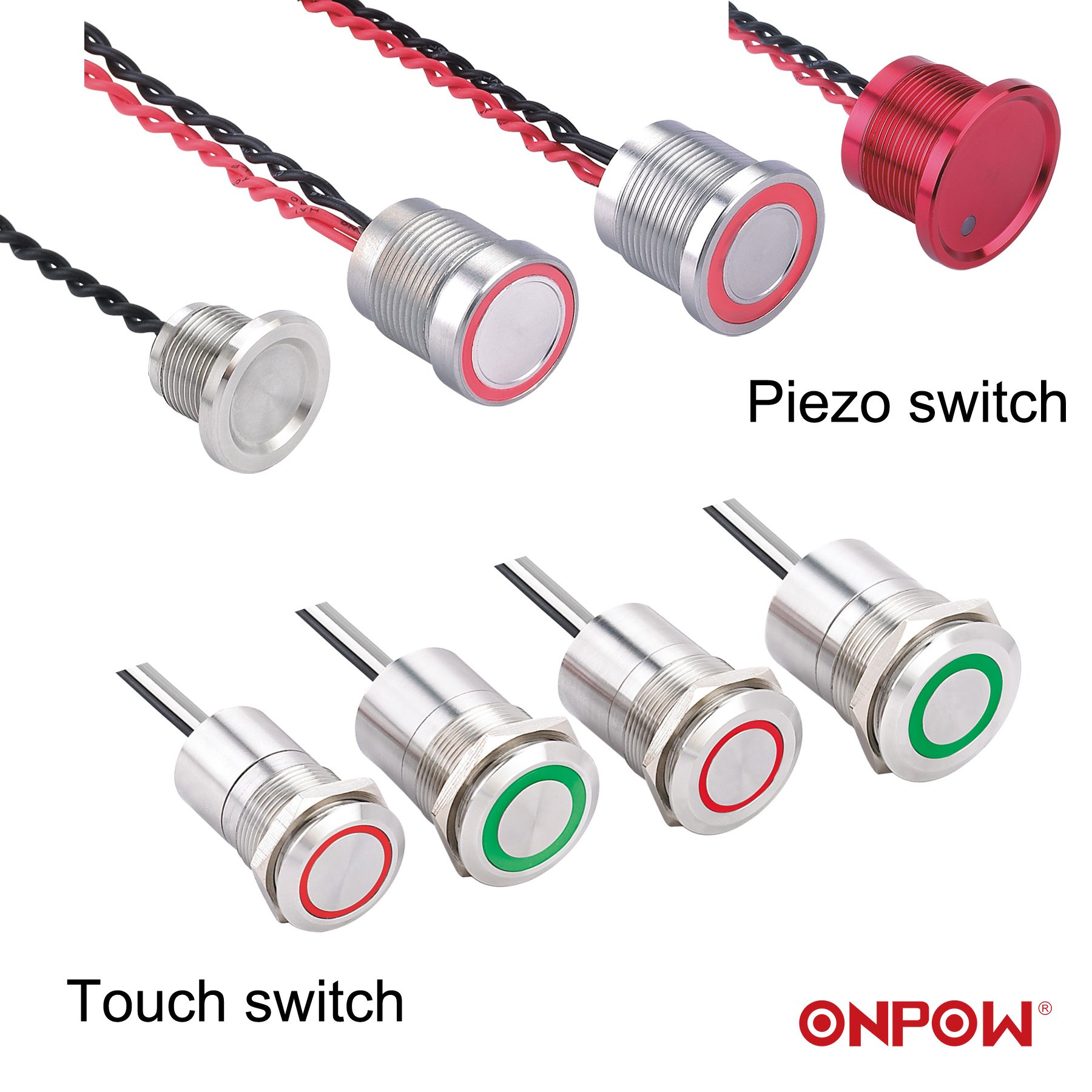 Metal Capacitive Touch Switch Water Proof Momentary / Latching Support customization
