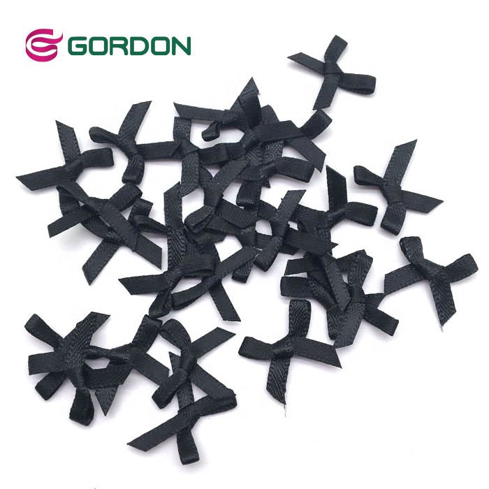 Gordon Ribbons Handmade Underwear Satin Mini Ribbon Bow For Garments Christmas Mini Wrapping Self Adhesive Ribbon Bow