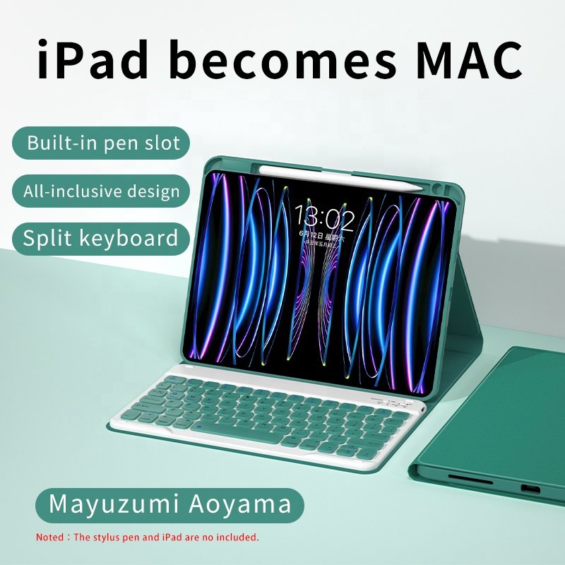 iFacemall Keyboard Case Cover for iPad Pro Air 10.9 11inch 2022 2020 2014 4/5/6th Pro 1/2/3/4th Wireless Magnetic M2 M4 Optional