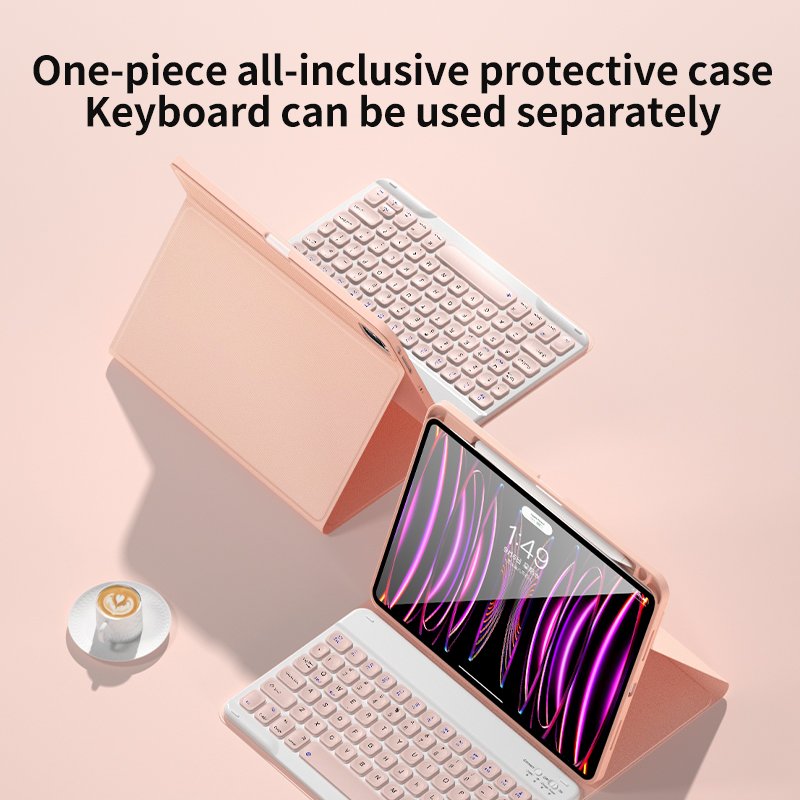 iFacemall Wireless Magnetic Split Keyboard Case Cover for iPad Air 4th generation 10.9 Inch 2020 Tablet Case With Keyboard New