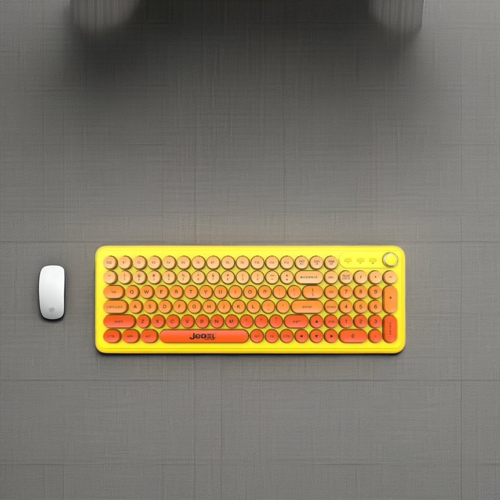 Wireless Bluetooth Retro Typewriter Style Keyboard LED Mini Win/iOS/Android USB Interface New Product UK Laptop
