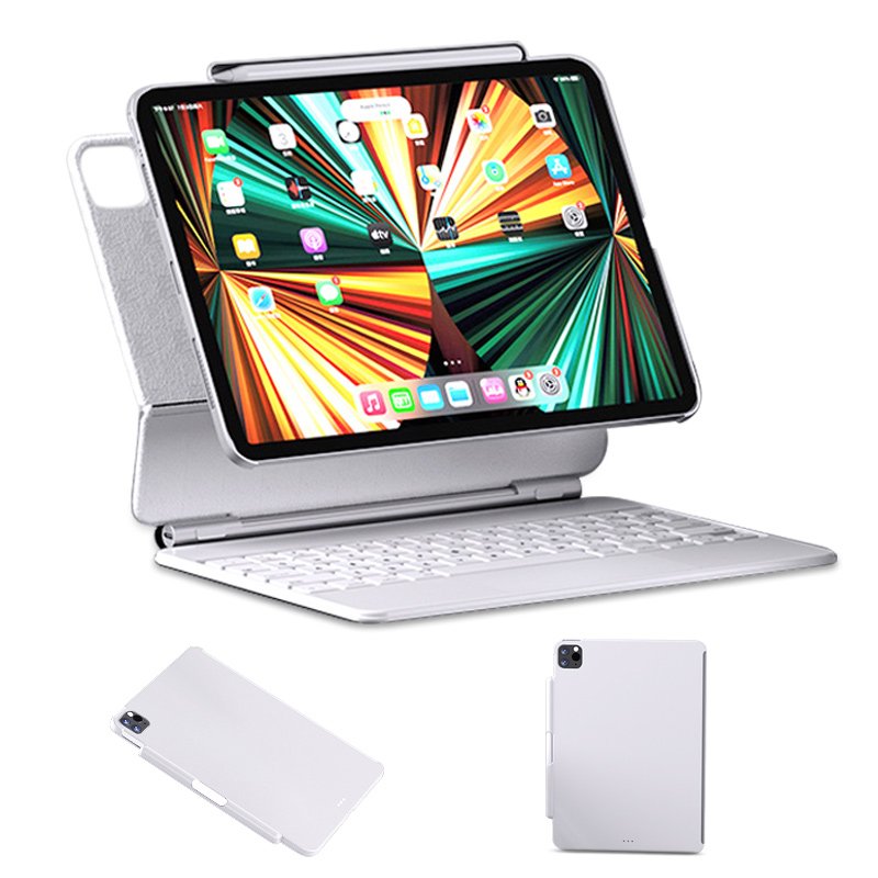 BSCI 2024 Hard back Cover Pencil holder Smart Connector Companion for Apple Official or 3rd Party Magic Keyboard iPad 10.9 11
