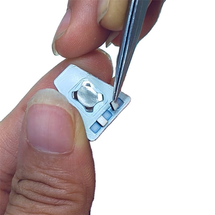 mini PCB membrane switch keypad with LEDs and embossed metal dome button