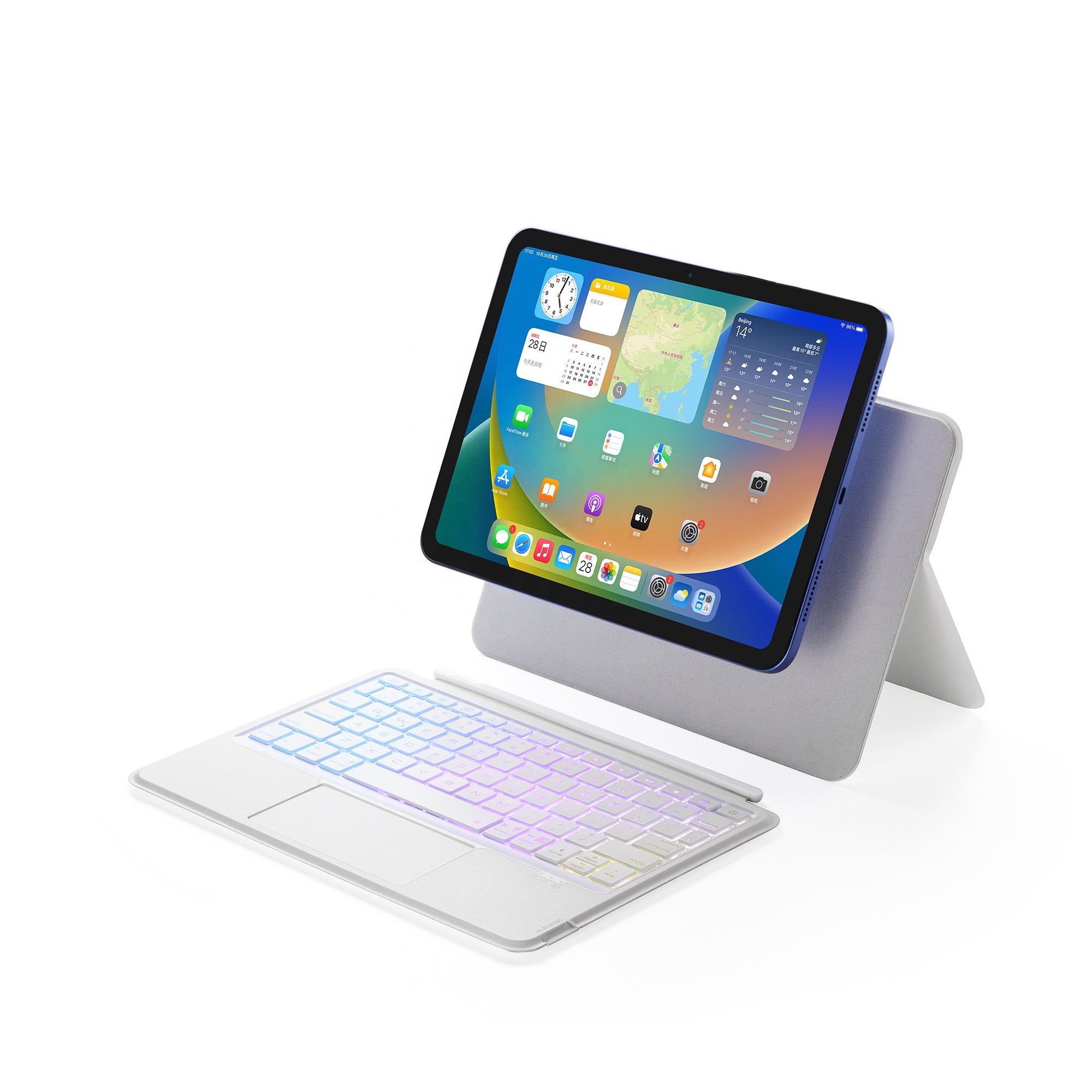 Folio Split Double Sided Clip 10.9 inch Touchpad Magic Keyboard Case For iPad 10th Gen
