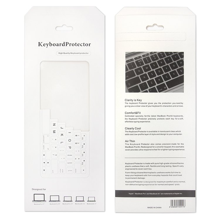 Customized Holiday gifts Logo Retail Packing for MacBook keyboard dust cover waterproof protector
