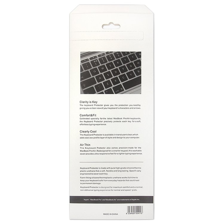 Customized Holiday gifts Logo Retail Packing for MacBook keyboard dust cover waterproof protector
