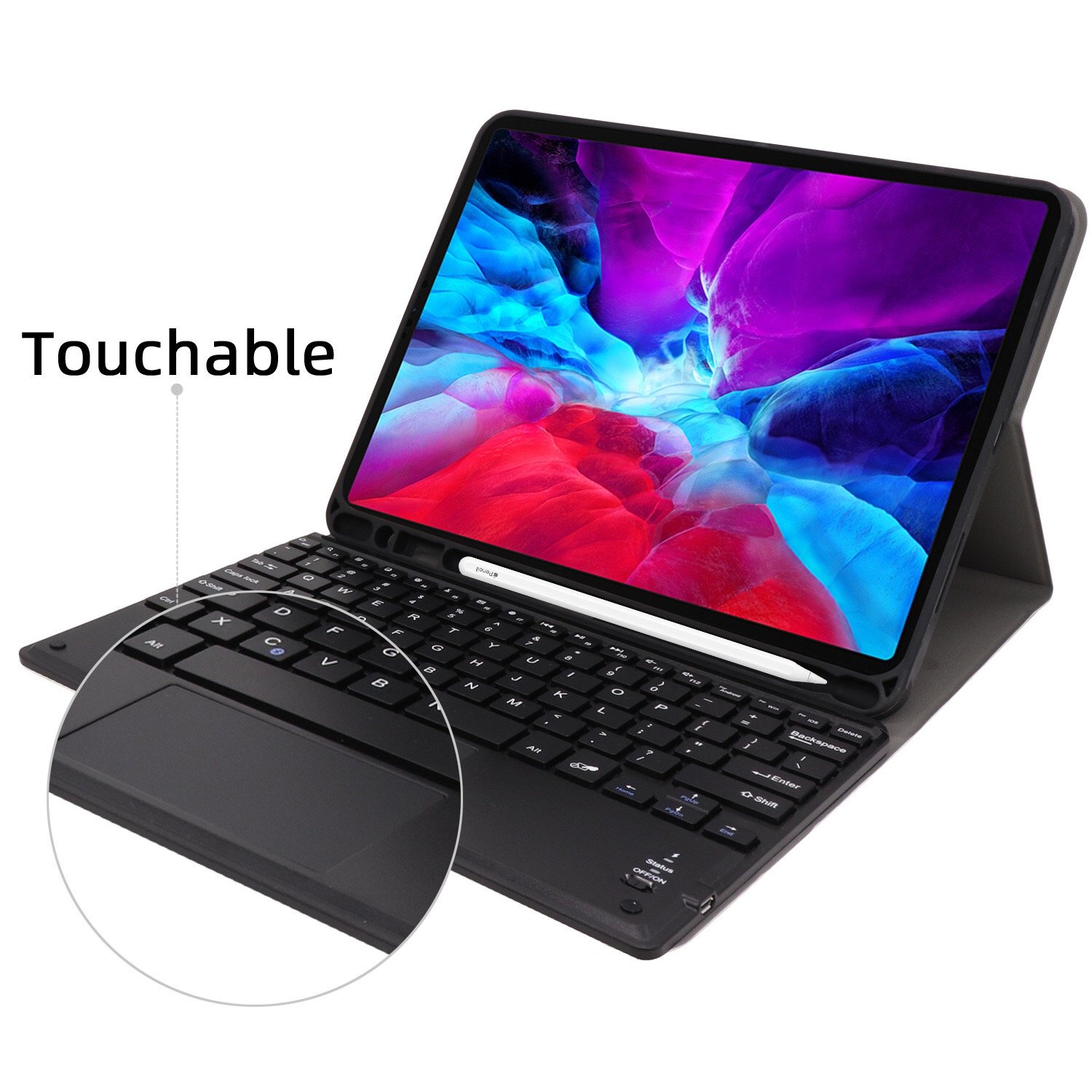 Wireless Keyboard Cover for iPad Pro 11 2021 2020 pencil slot holder Magic Smart Keyboard Case With Touchpad Trackpad
