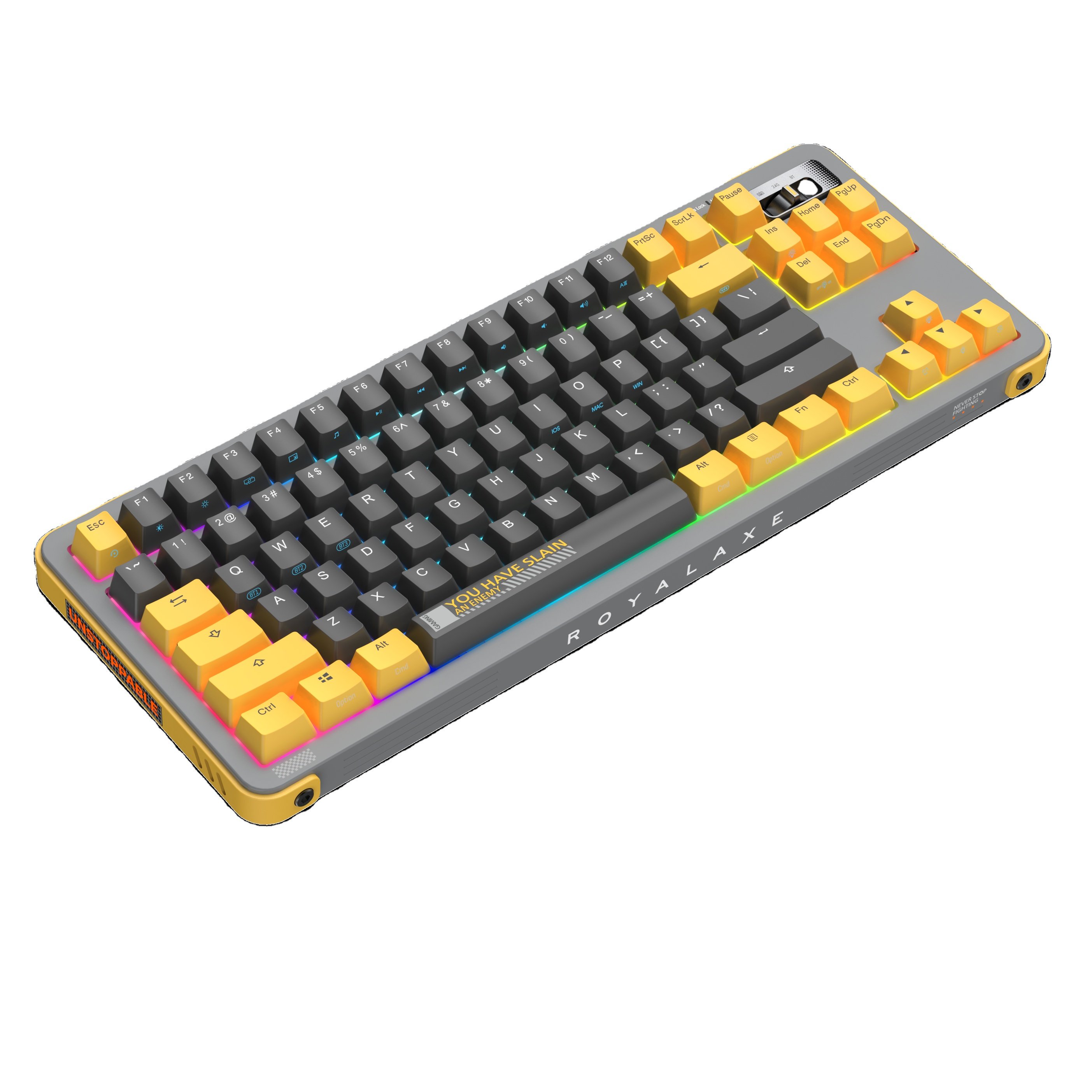 ROYALAXE Y87 Wireless Mechanical Keyboard Hot swappable Wired Dual Mode Wireless Keyboard RGB Backlit