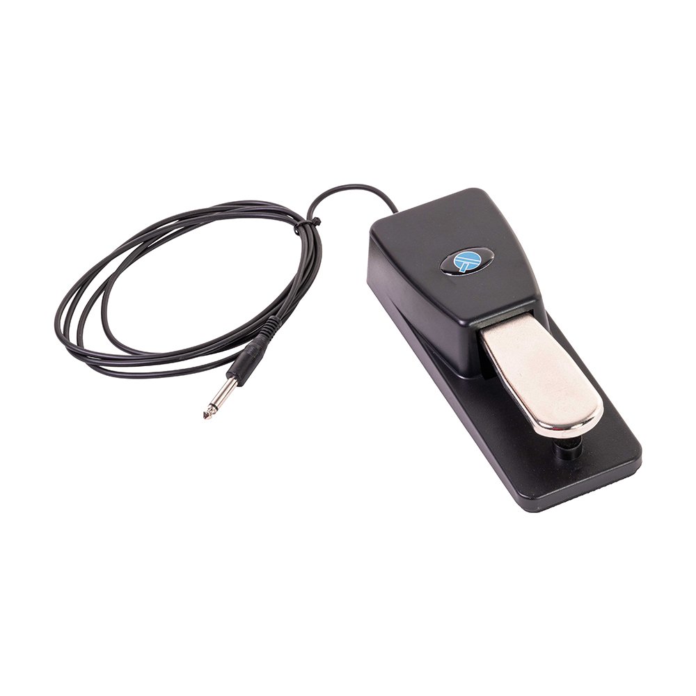 QUIK LOK - PSP/125, Piano Sustain Pedal, Momentary Contact, Mode Selector Switch, Rubber-Coated, 1.8 m Cable, 6.3 mm Plug, Black