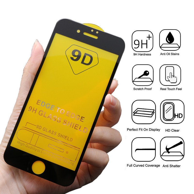 9D Full Glue Tempered Glass Screen Protector Explosion-Proof Full Cover for iPhone 15 Pro Max 14 13 12 XS XR Full Glue