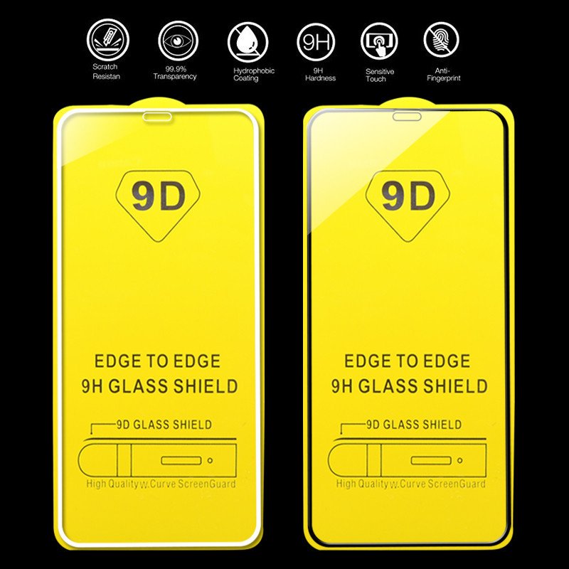 9D Full Glue Tempered Glass Screen Protector Explosion-Proof Full Cover for iPhone 15 Pro Max 14 13 12 XS XR Full Glue
