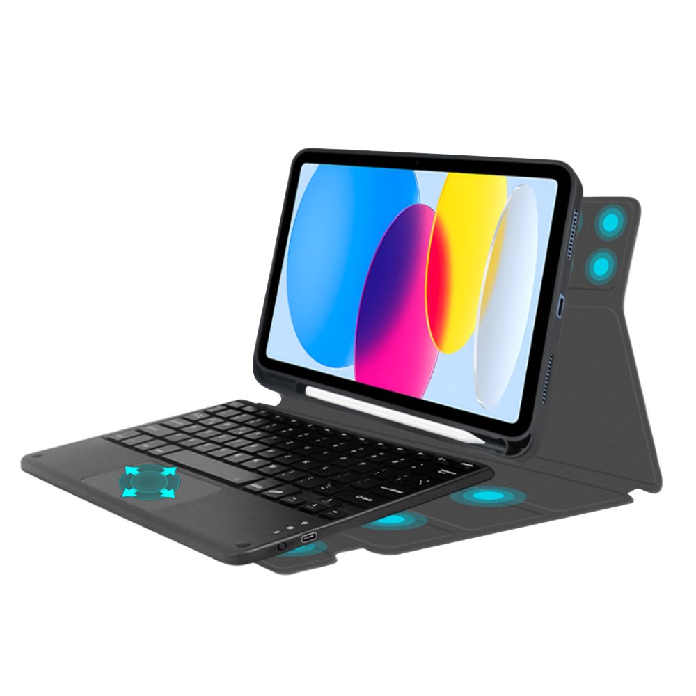 For Ipad 10th 10.9'' 2022 Detachable Wireless Keyboard case with Touchpad Pen slot Magnetic Attached Cover
