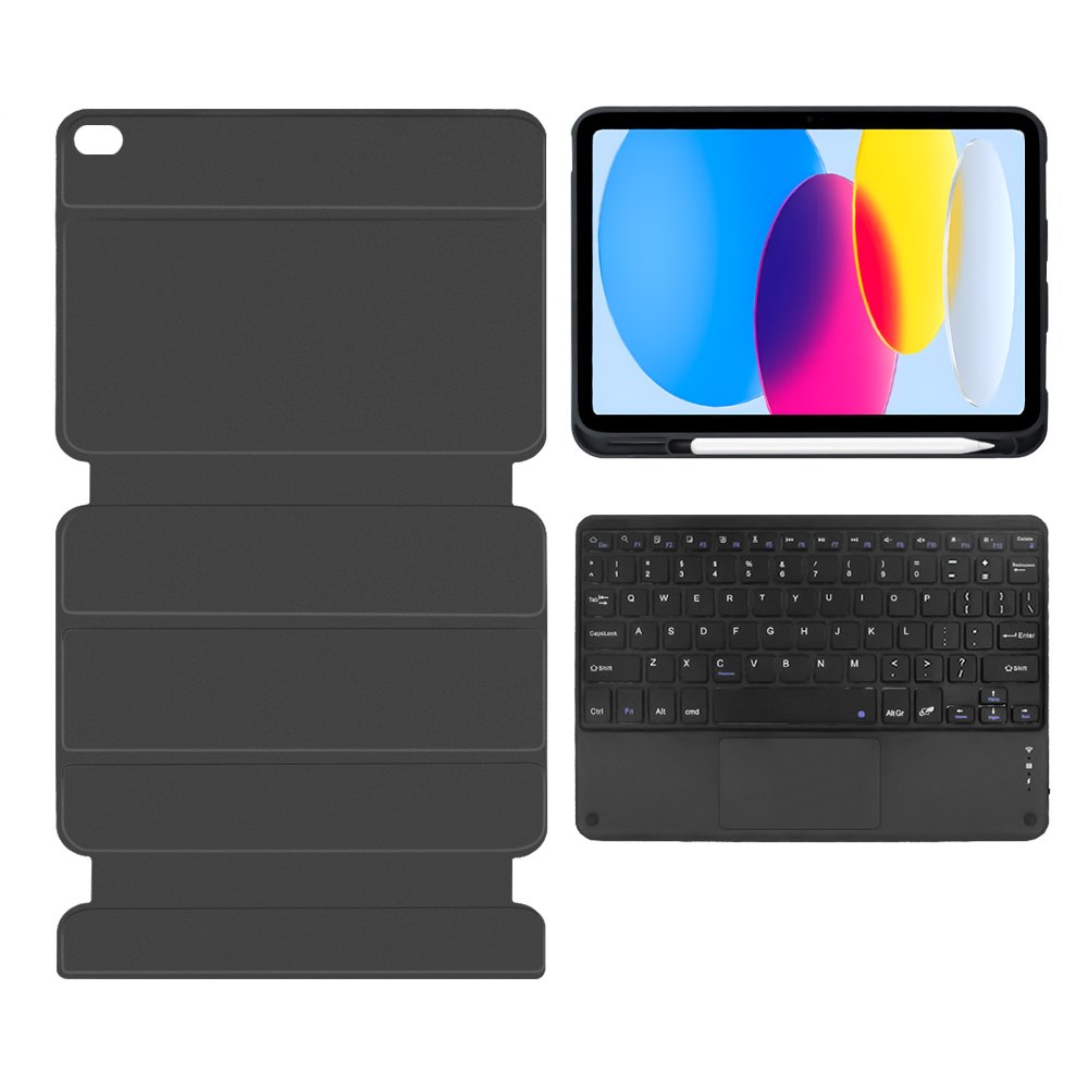 For Ipad 10th 10.9'' 2022 Detachable Wireless Keyboard case with Touchpad Pen slot Magnetic Attached Cover