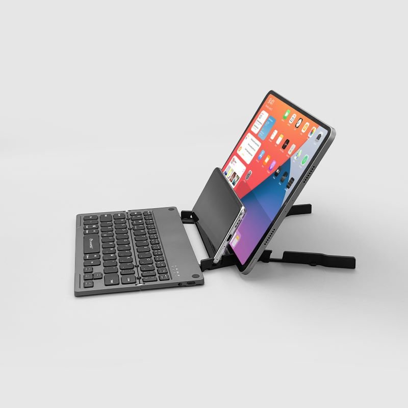 BT-036H Portable Wireless Foldable Keyboard Tablet Keyboard Phone Pad Holder Compatible Mobile Phones Laptops New