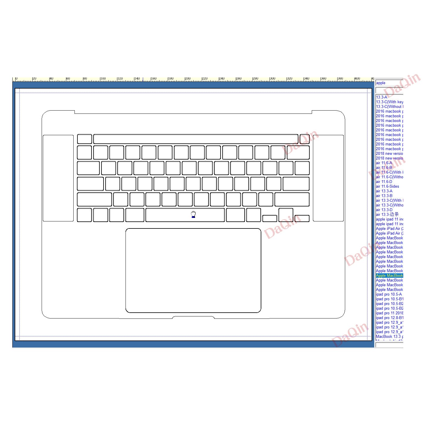 Daqin Custom PC Keyboard Cover Back Skin Cutting Laptop Stickers Laptop Skin Printing Keyboard Sticker