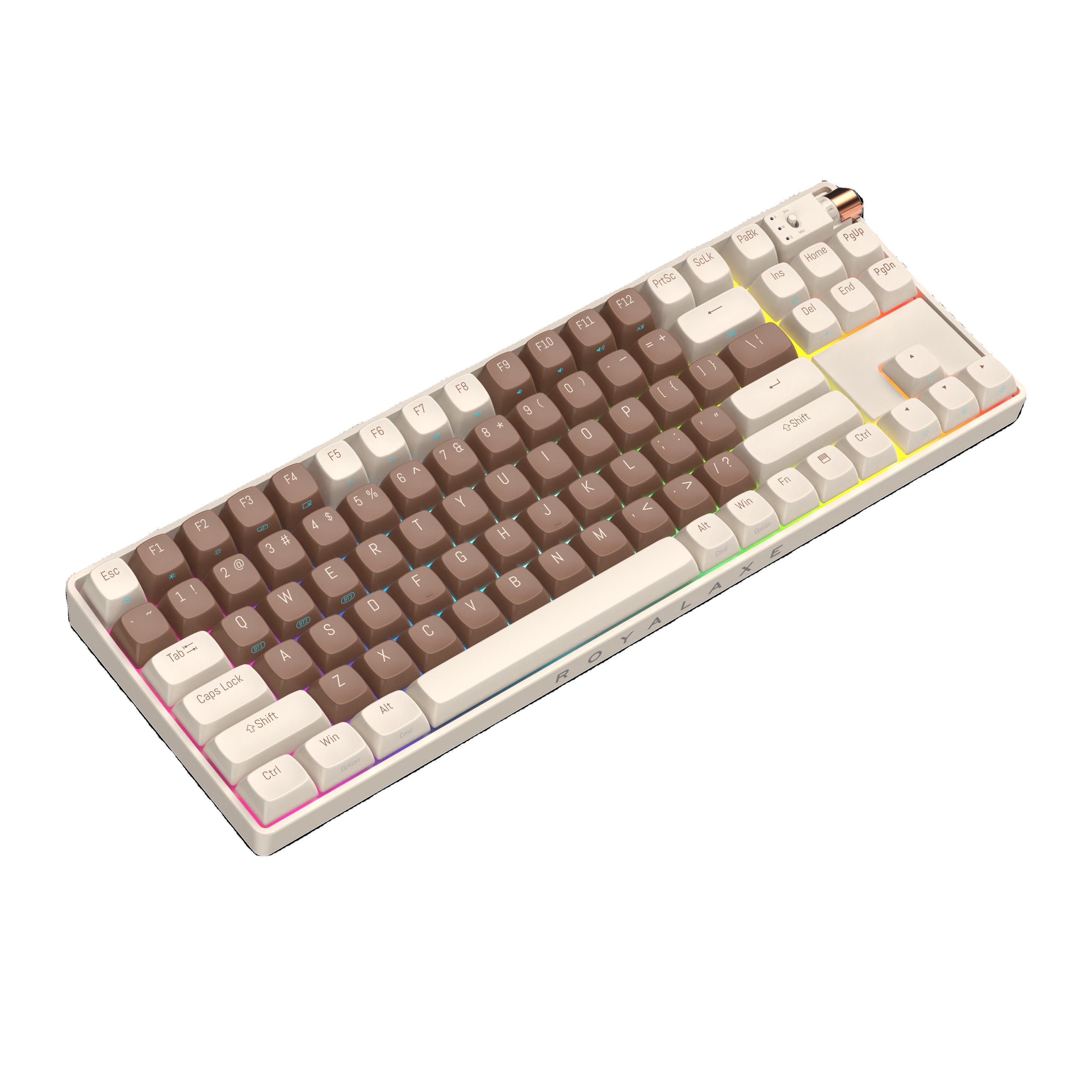 ROYALAXE R87 Wireless Mechanical Keyboard Hot swappable Wired Dual Mode Wireless Keyboard RGB Backlit