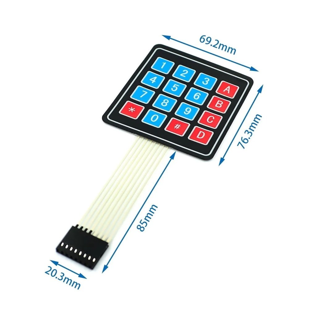 YIXINTAI 1*4 3*4 4*4 4*5 Matrix Array/Matrix Keyboard 16 Key Membrane Switch Keypad 1x4 3x4 4x4 4x5