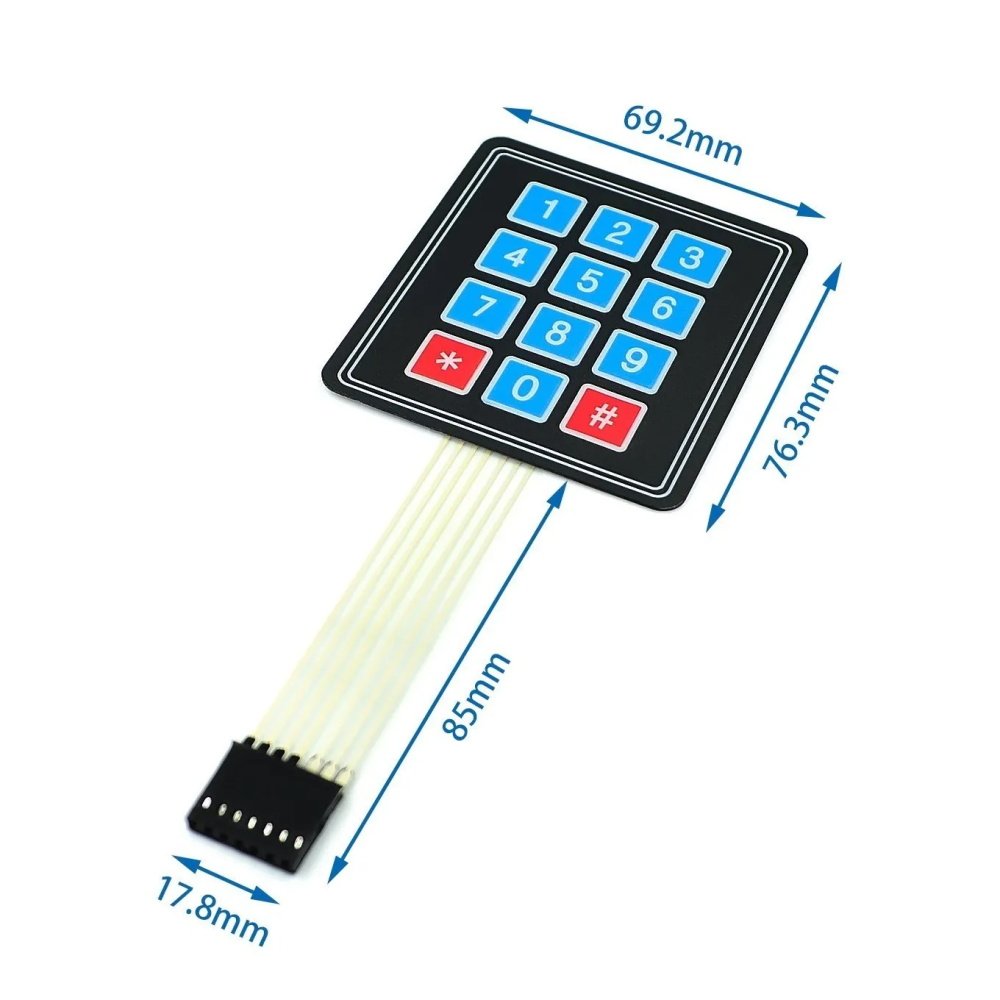 YIXINTAI 1*4 3*4 4*4 4*5 Matrix Array/Matrix Keyboard 16 Key Membrane Switch Keypad 1x4 3x4 4x4 4x5