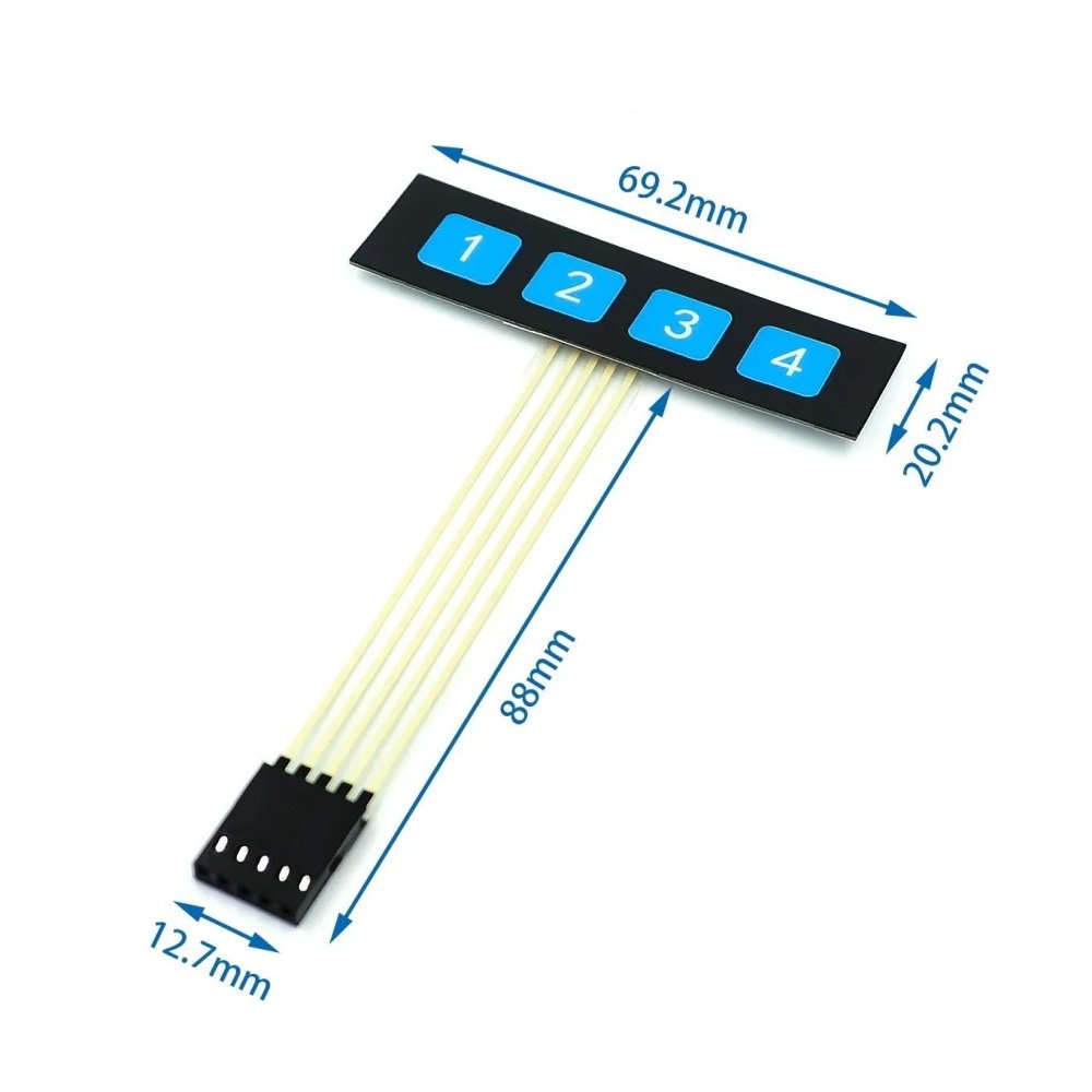 YIXINTAI 1*4 3*4 4*4 4*5 Matrix Array/Matrix Keyboard 16 Key Membrane Switch Keypad 1x4 3x4 4x4 4x5