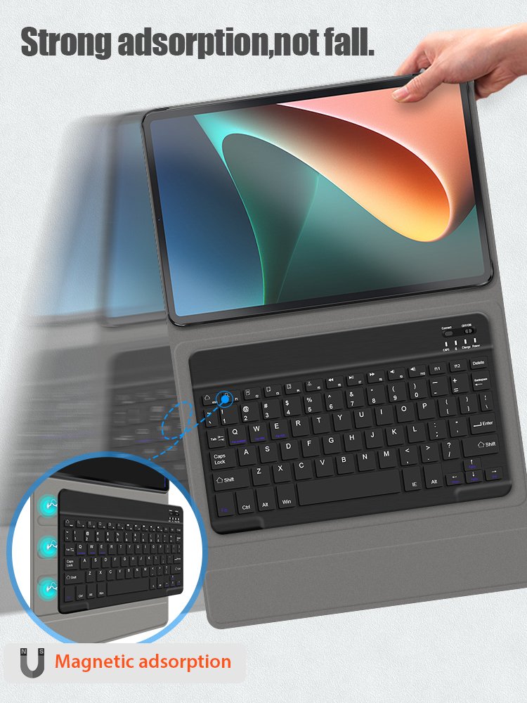 Case for Xiaomi Pad 6 Max 14 inch BT Wireless Keyboard Cover With Russian Spanish English Korean Arabic Keyboard