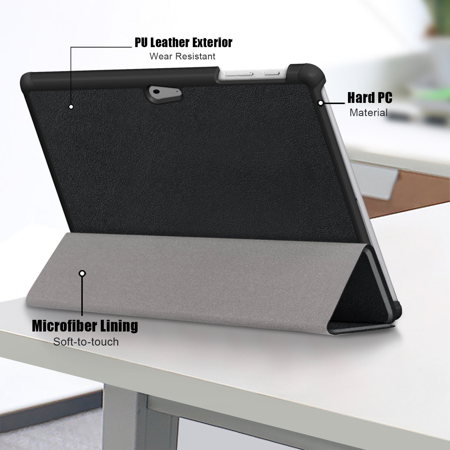 Pu Leather Keyboard Case For Microsoft Surface Pro 7 Plus/7/6/5/4 12.3 Inch Tablet Screen Protector Cover For Surface Pro 9/8/x