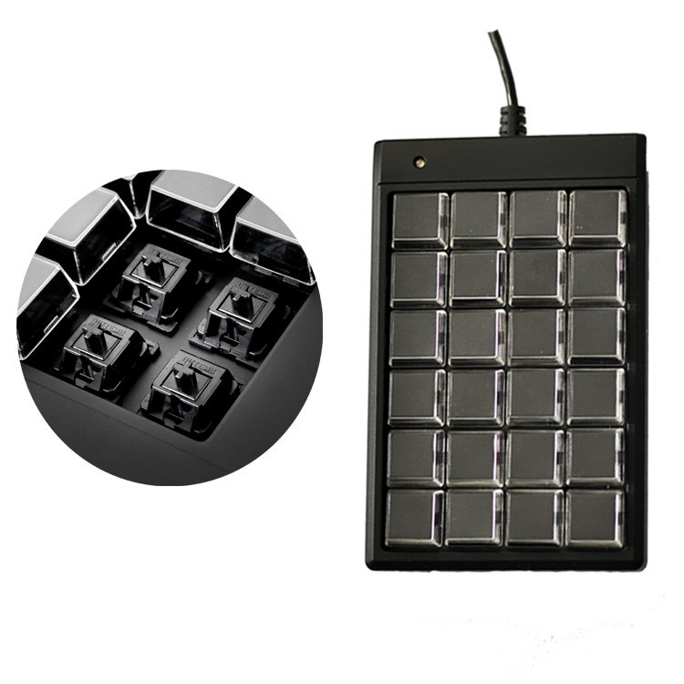 Mini 24 keys Numeric Keyboard Mechanical Programmable Usb Keypad