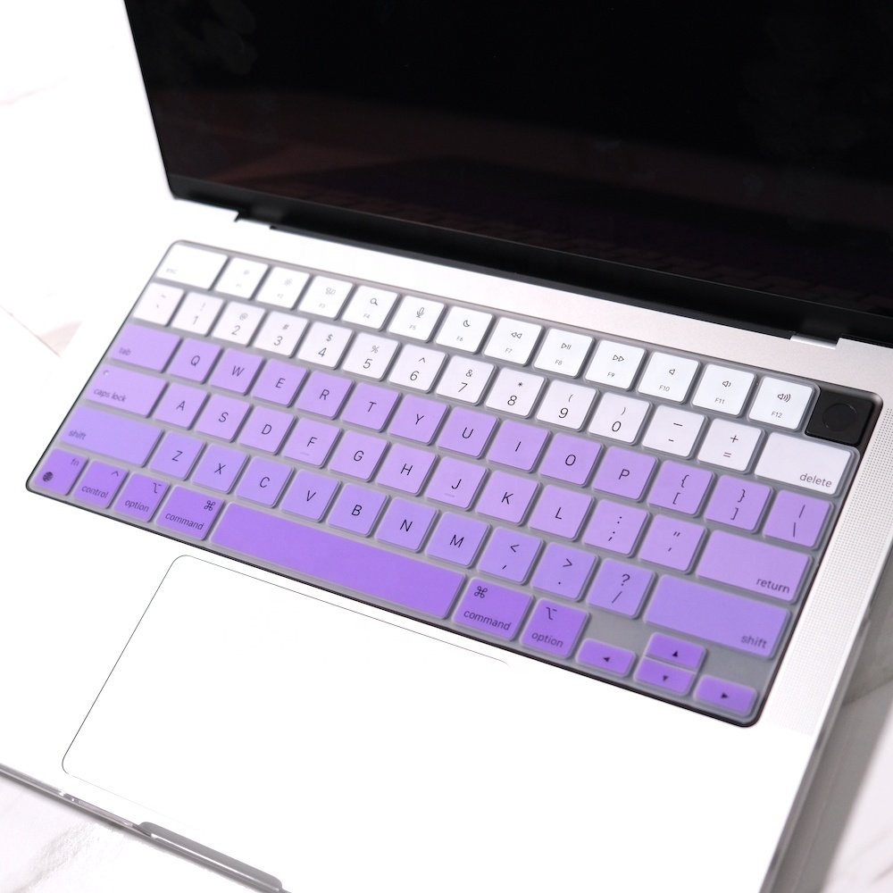 Custom Colorful Waterproof keyboard cover Silicone laptop keyboard protector covers for Macbook Pro14 A2442