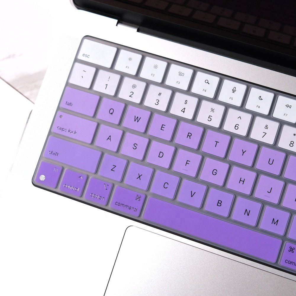 Custom Colorful Waterproof keyboard cover Silicone laptop keyboard protector covers for Macbook Pro14 A2442