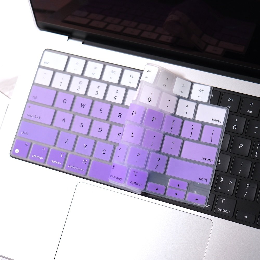 Custom Colorful Waterproof keyboard cover Silicone laptop keyboard protector covers for Macbook Pro14 A2442