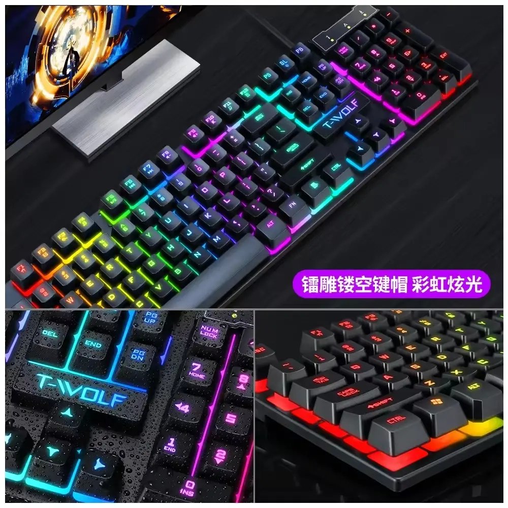 2022 hot selling colorful backlighting rgb Keyboard 104keys gaming Lamp Clavier for computer laptop keyboard