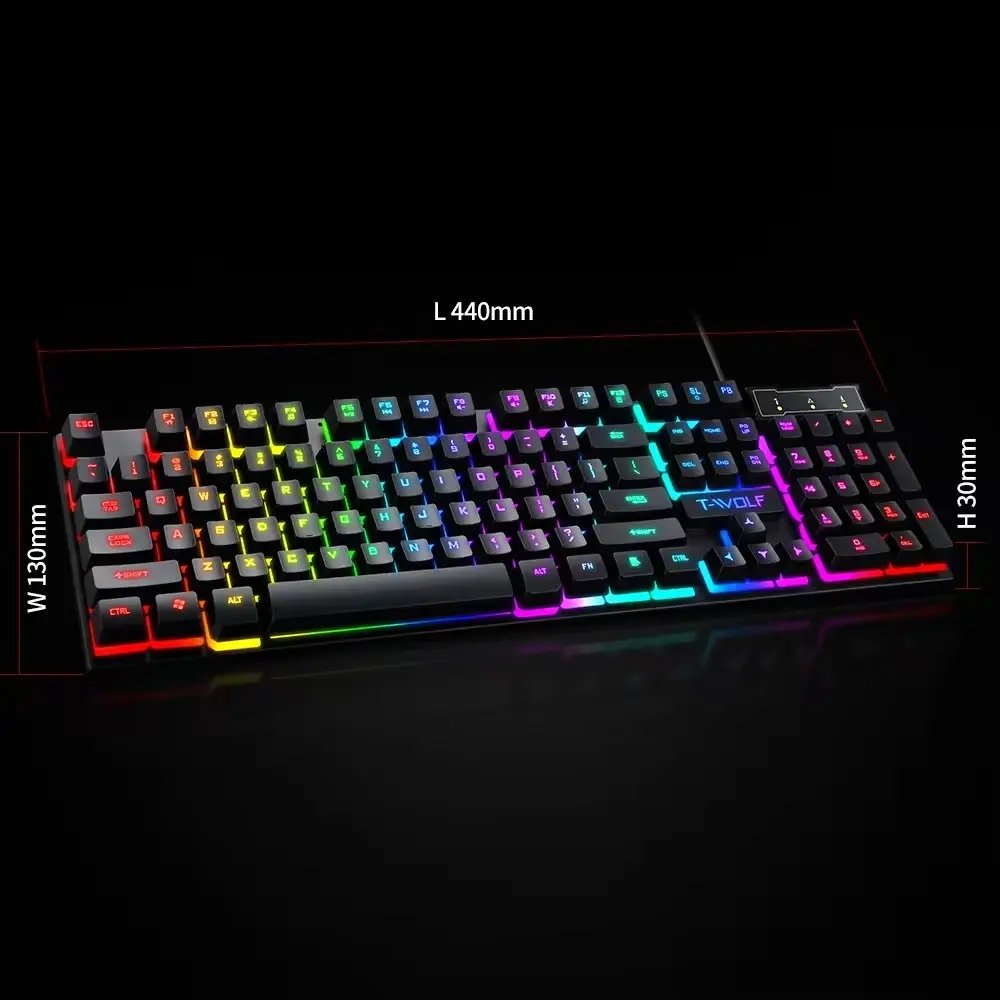 2022 hot selling colorful backlighting rgb Keyboard 104keys gaming Lamp Clavier for computer laptop keyboard