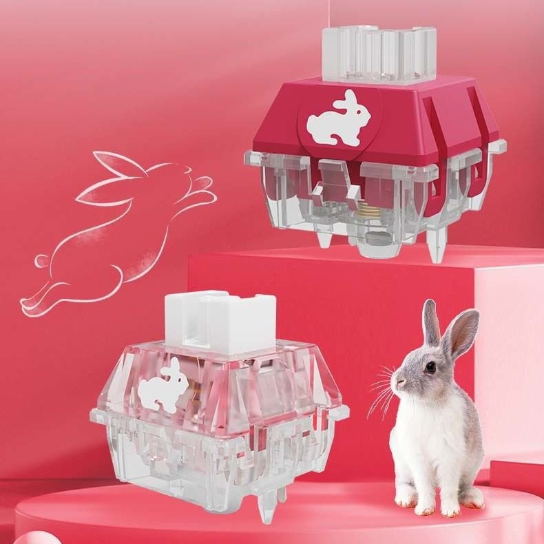 Wholesale of spot TTC Rabbit Axis RGB Edition Silent Linear Fast Axis Customized Hot Plug Mechanical Keyboard Axis Switch