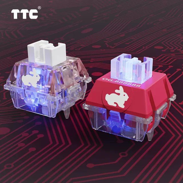 Wholesale of spot TTC Rabbit Axis RGB Edition Silent Linear Fast Axis Customized Hot Plug Mechanical Keyboard Axis Switch